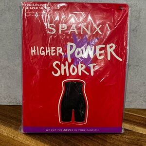 Spanx High Waisted Shaper Short HIGHER POWER New 6" Inseam Black Size 2X